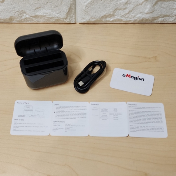 aMagisn Battery Fast-Charging for Insta360 ONE X2 Battery Case Storage Box Grey - Picture 7 of 12